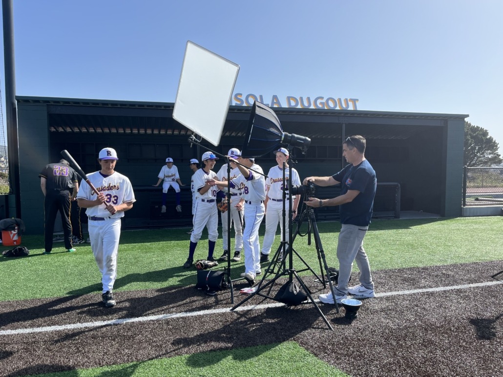 Baseball photography at Riordan High School in San Francisco California for Fall Winter Spring sports media days