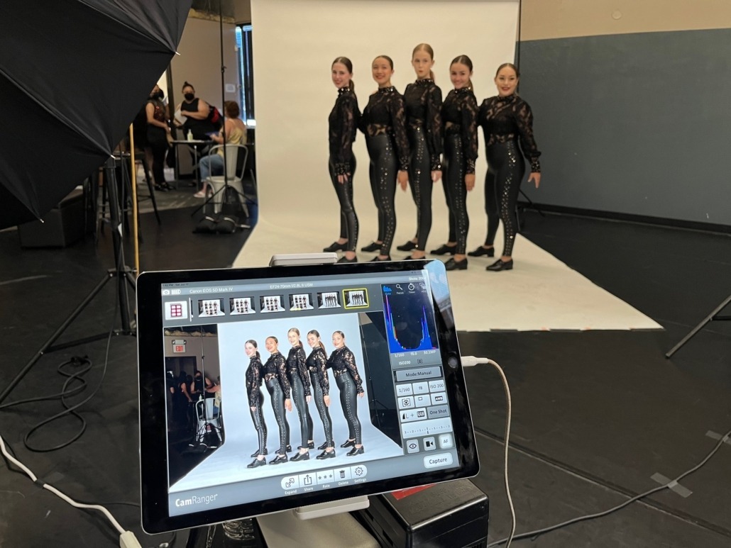 Trudance dance studio photography Canon R5 cameras and Profoto B1 strobes for sports pictures