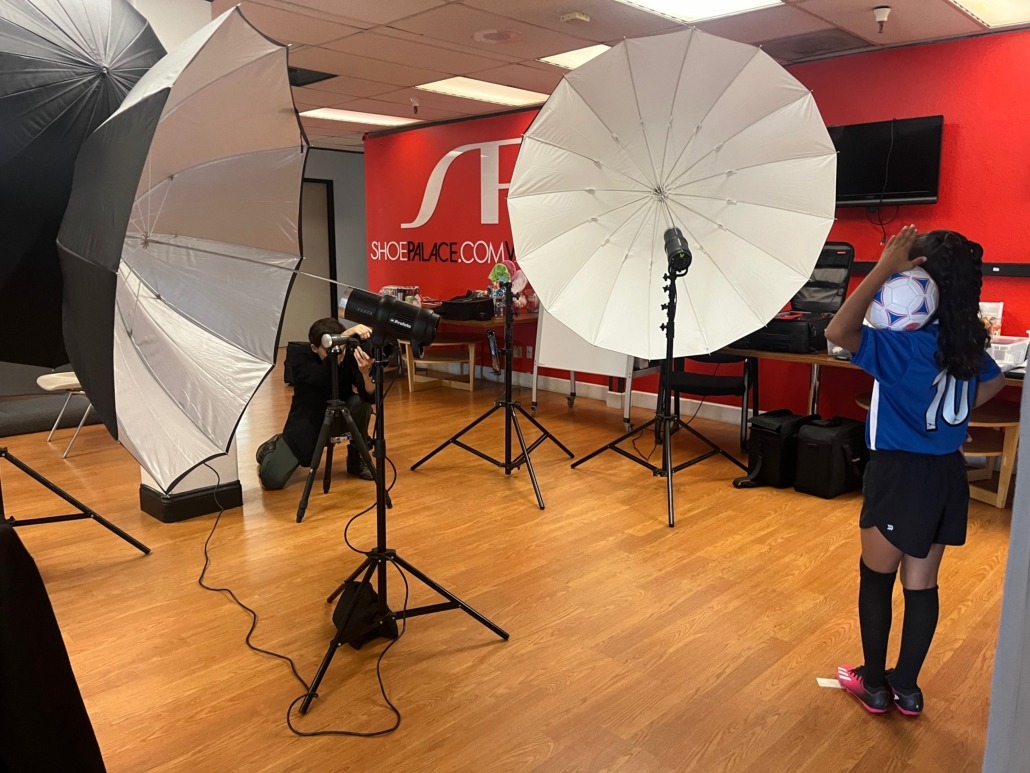Indoors or outdoors sports team photography on backdrop composite dramatic poses with Photoshop composite backgrounds PAL Athletic League in San Jose, CA