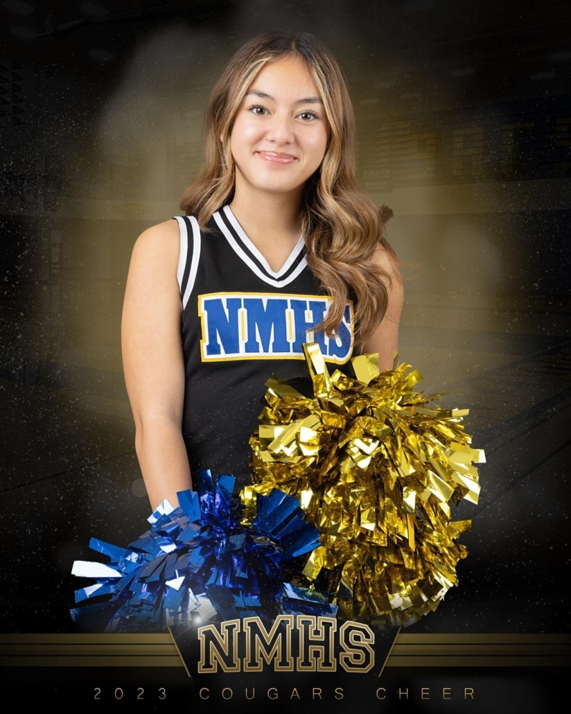 Portrait of a cheerleader and cheer team for club sports in Napa and Sonoma counties