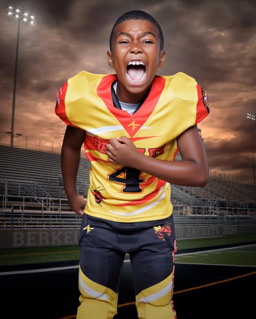 Creative composite photos for little league and t-ball baseball teams, junior jackets youth football league in Oakland
